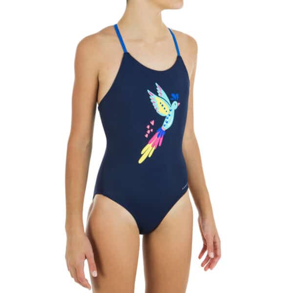 Badeanzug Lila Bird Mädchen marineblau