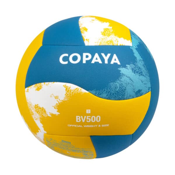 Beachvolleyball Replica Hybrid 500 gelb/blau