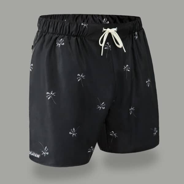 Boardshorts Surfen Standard 100 Palmito schwarz