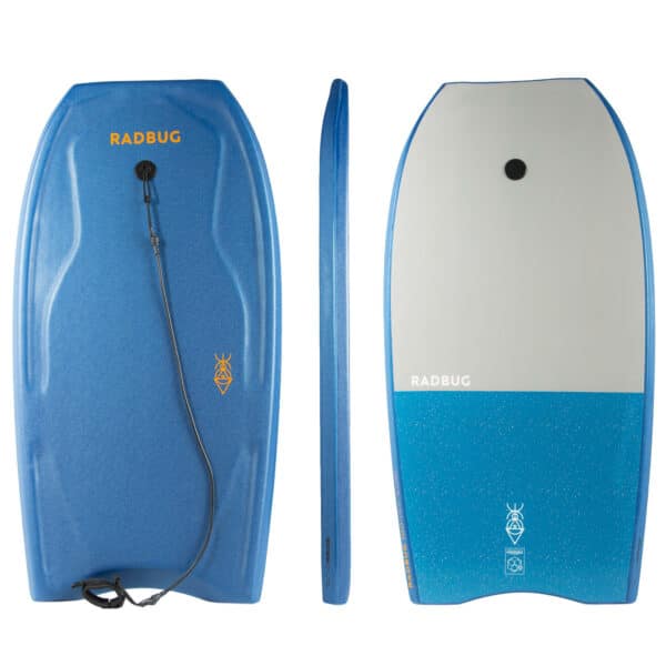 Bodyboard 100 mit Handgelenk-Leash blau