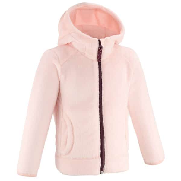 Fleecejacke Bergwandern MH500 warm Kleinkinder Gr. 92–116 rosa