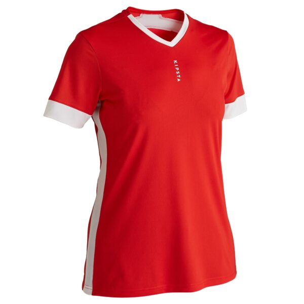 Fussballtrikot F500 Damen rot/weiss