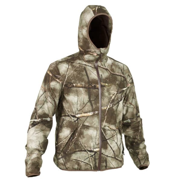 Jagd-Regenjacke 500 geräuscharm CAMOUFLAGE TREEMETIC