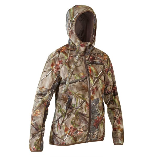 Jagdjacke / Regenjacke 500 Damen geräuscharm camouflage