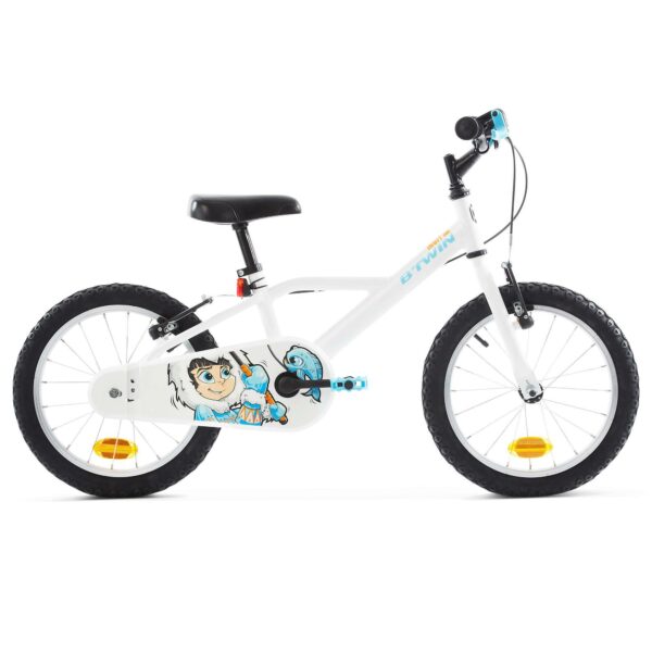 Kinderfahrrad 16 Zoll 100 Inuit weiß/blau