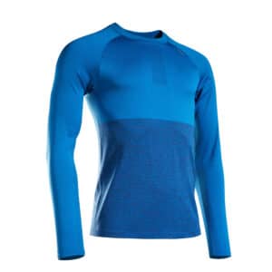 Laufshirt langarm atmungsaktiv Kiprun Care Herren royalblau