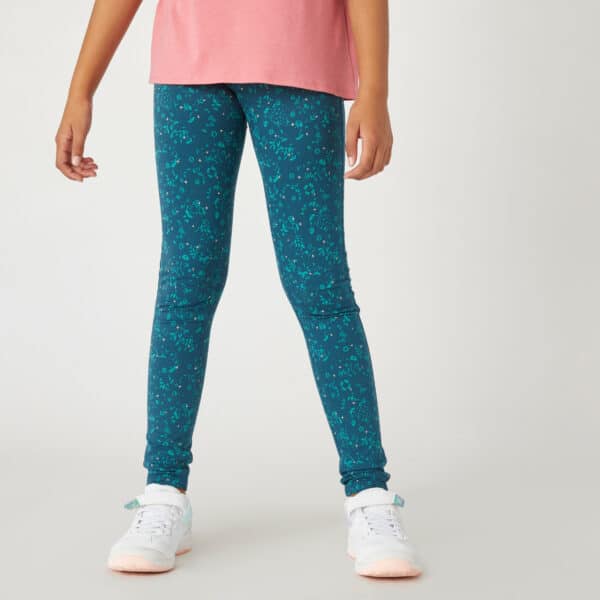 Leggings Baumwolle 320 Kinder marineblau mit Print