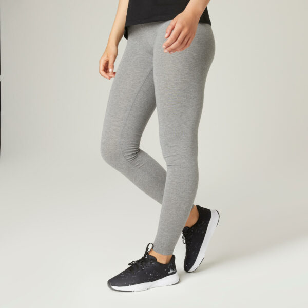 Leggings Fit+ Fitness Baumwolle Damen grau