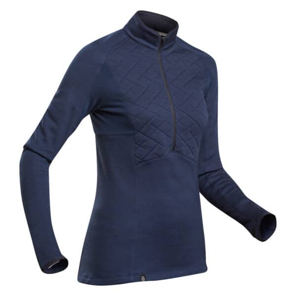 Merino Shirt Trekking MT900 langarm Kragen Zip Damen