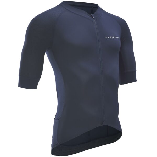 Radtrikot kurzarm Rennrad Endurance Racer dunkelblau