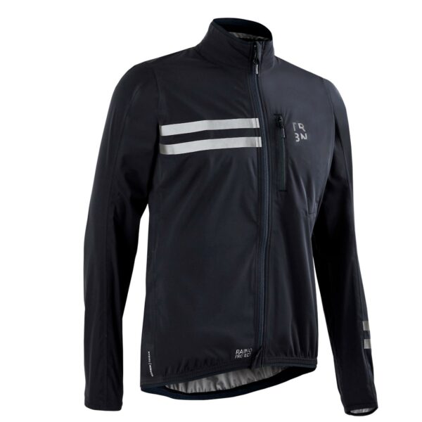 Regenjacke Rennrad langarm RC500 Herren schwarz