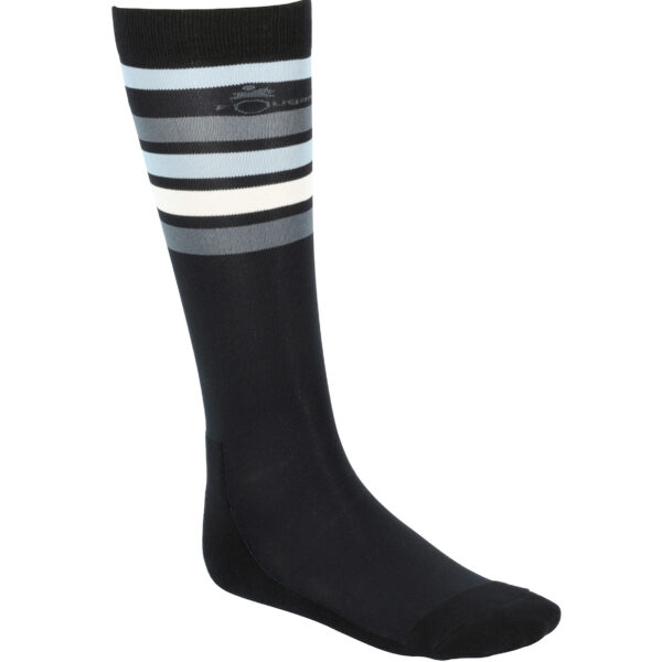 Reitsocken 100 Erwachsene schwarz/weiss/grau gestreift