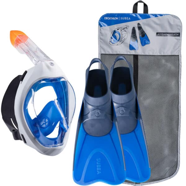 Schnorchel-Set Easybreath Damen/Herren blau