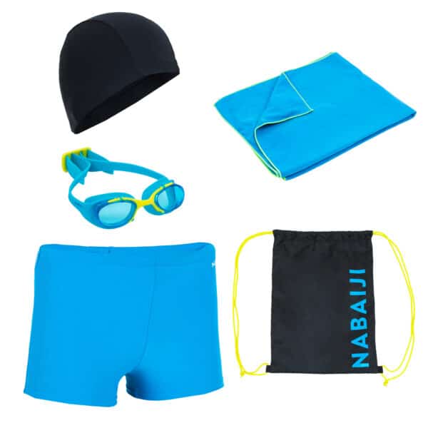 Schwimm-Set 100 Start Jungen blau/schwarz