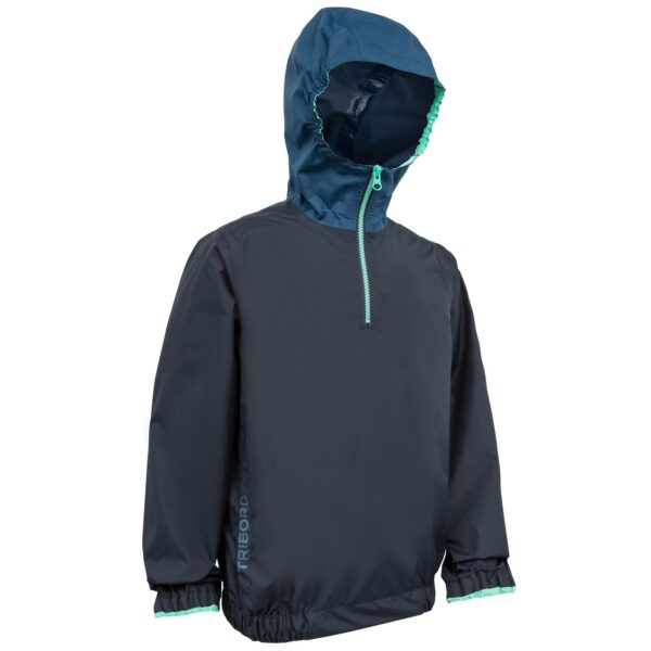 Segeljacke Dinghy 100 winddicht Kinder dunkelblau/blau