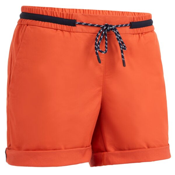 Segelshorts Sailing 100 Damen rot