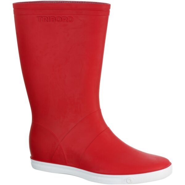 Segelstiefel Sailing 100 Erwachsene rot