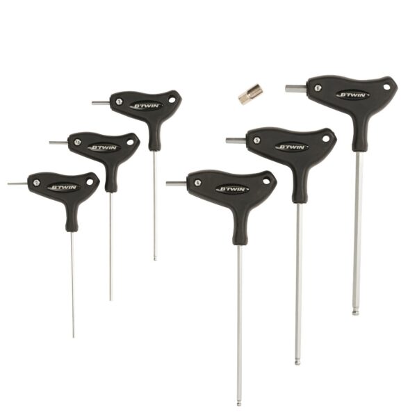 Set Innensechskantschlüssel 6 Stk. und 8-mm-Adapter