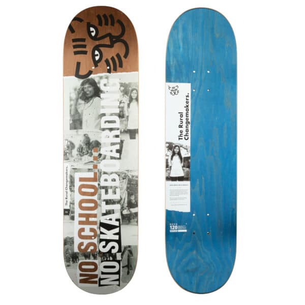 Skateboard Deck Ahornholz DK120 „Rural Changemakers“ Grösse 8