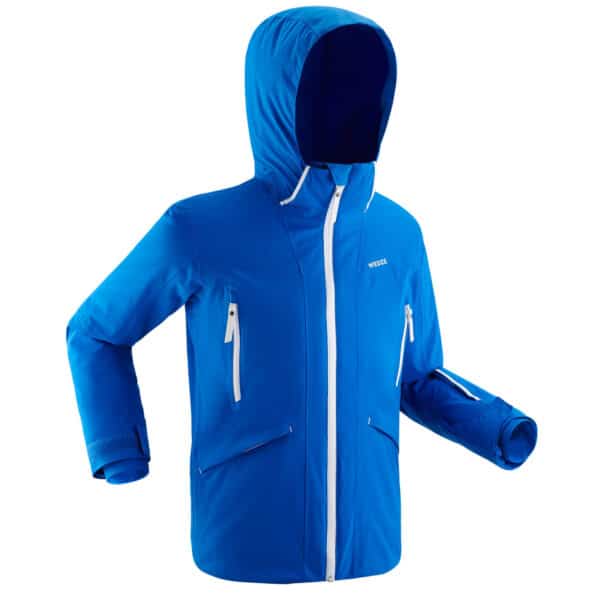 Skijacke warm wasserdicht 900 Kinder blau