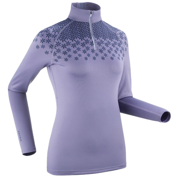 Skiunterwäsche Funktionsshirt 500 1/2 Damen violett