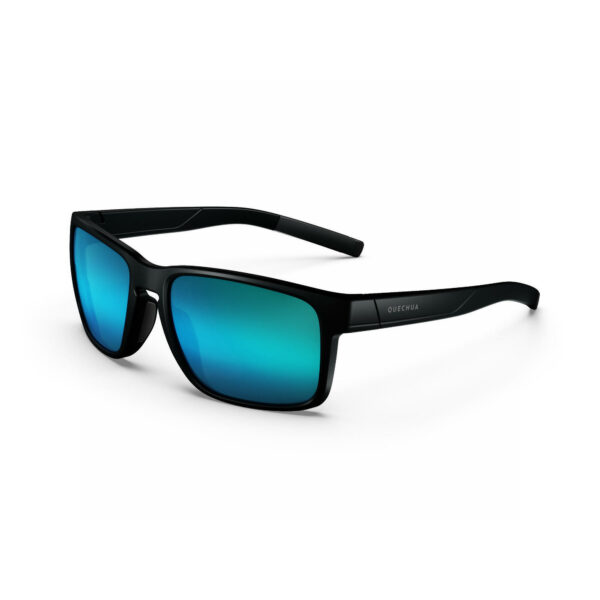 Sonnenbrille Wandern MH 530 Kategorie 3 Polarisierend Erwachsene schwarz/blau