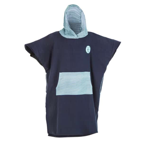 Surf-Poncho Damen/Herren 500 blau/graublau