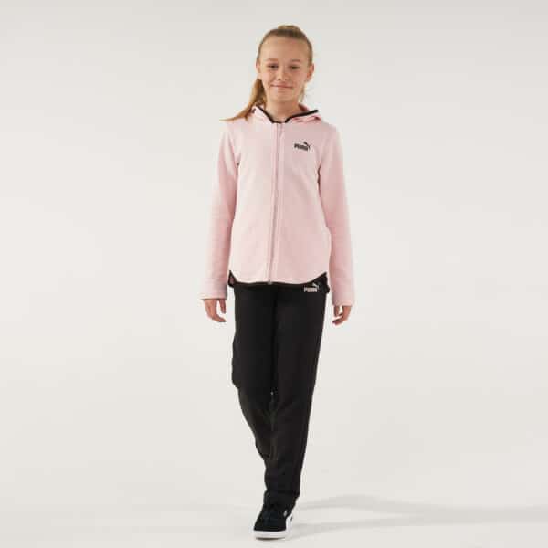 Sweatjacke Kapuze Puma Kinder rosa bedruckt