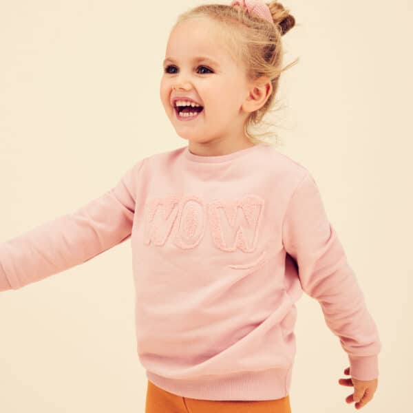 Sweatshirt Basic Kinder rosa mit Motiven