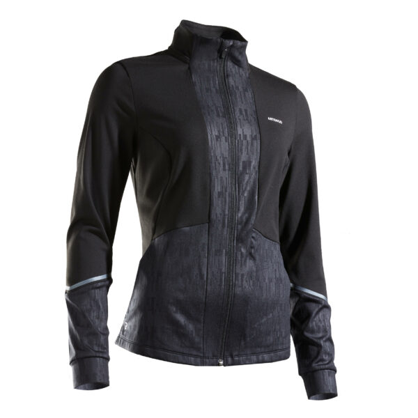 Tennisjacke Damen JK TH 500 schwarz