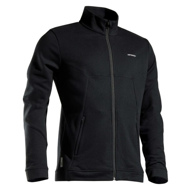 Tennisjacke Herren TJA 500 Thermic schwarz