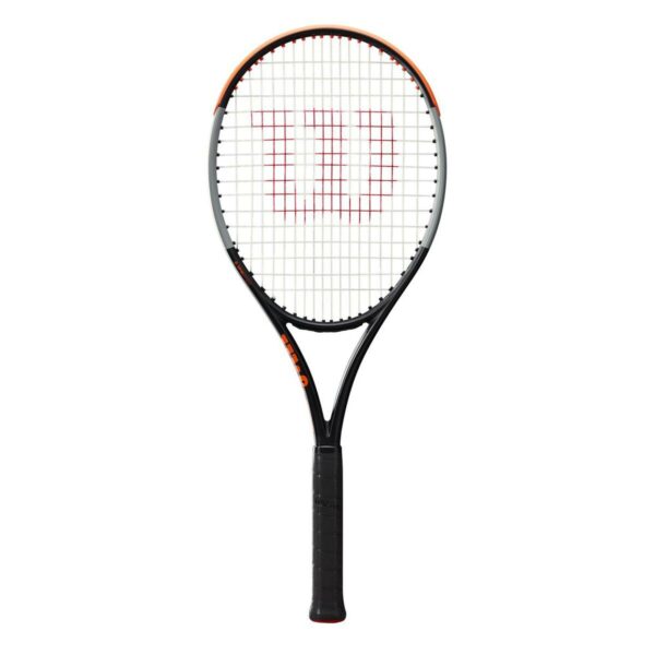 Tennisschläger Wilson Burn 100LS V4.0 schwarz/grau/orange unbesaitet