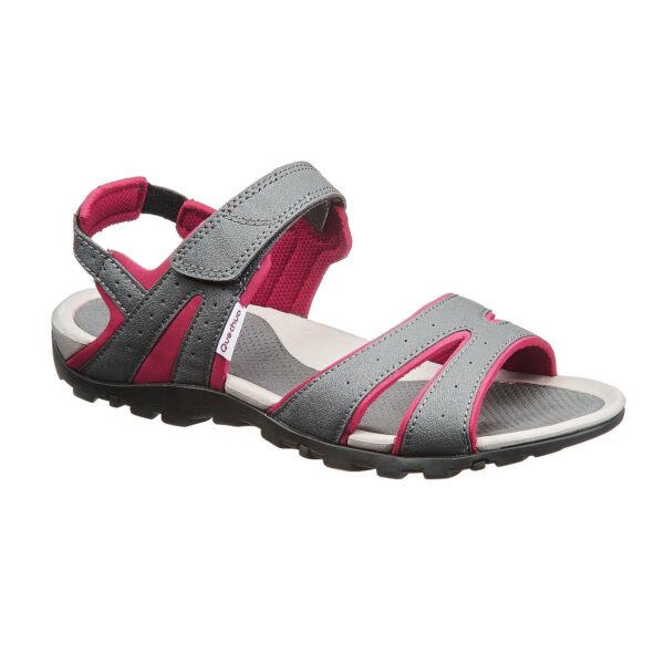 Trekkingsandalen Naturwandern NH100 Damen grau/rosa