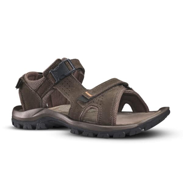 Trekkingsandalen Naturwandern NH120 Leder Herren braun