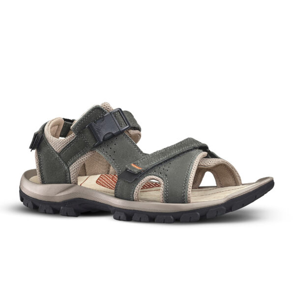 Trekkingsandalen Naturwandern NH120 Leder Herren khaki