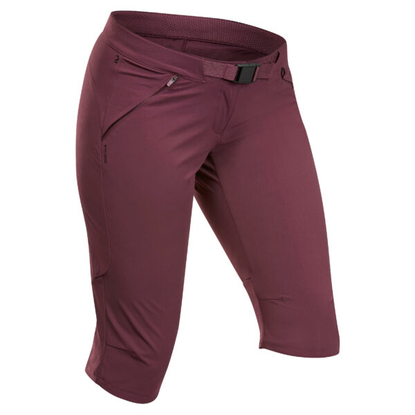 Wanderhose Bergwandern MH500 Dreiviertelhose Damen bordeaux