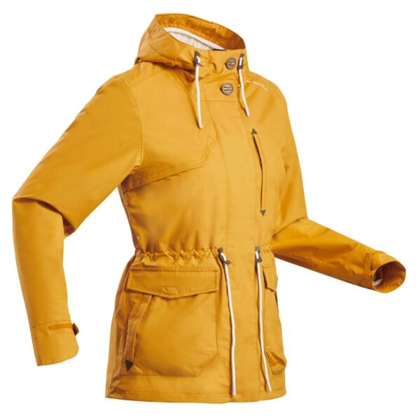 Wanderjacke Naturwandern NH550 wasserdicht Damen ocker