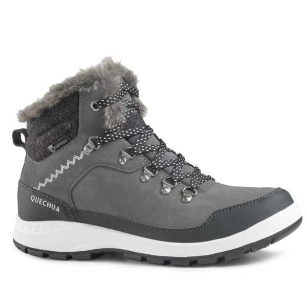 Winterschuhe Winterwandern SH500 X-Warm wasserdicht halbhoch Damen grau