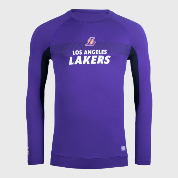 Funktionsshirt langarm Basketball UT500LS Slim-Form Lakers Herren violett