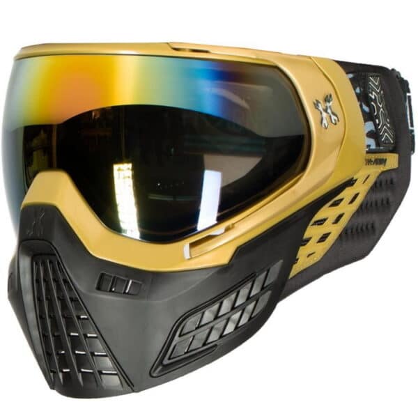 HK Army KLR Paintball Maske (Blackout - Gold Metallic)