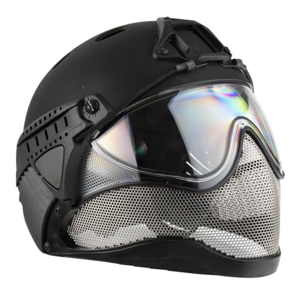 WarQ Fullface Airsoft Schutzhelm (BLACK)