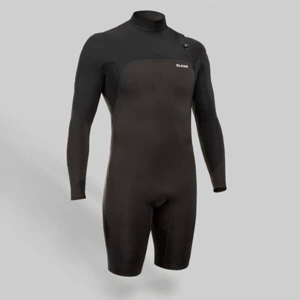 Neoprenanzug Surfen Shorty 900 langarm No Zip Herren schwarz