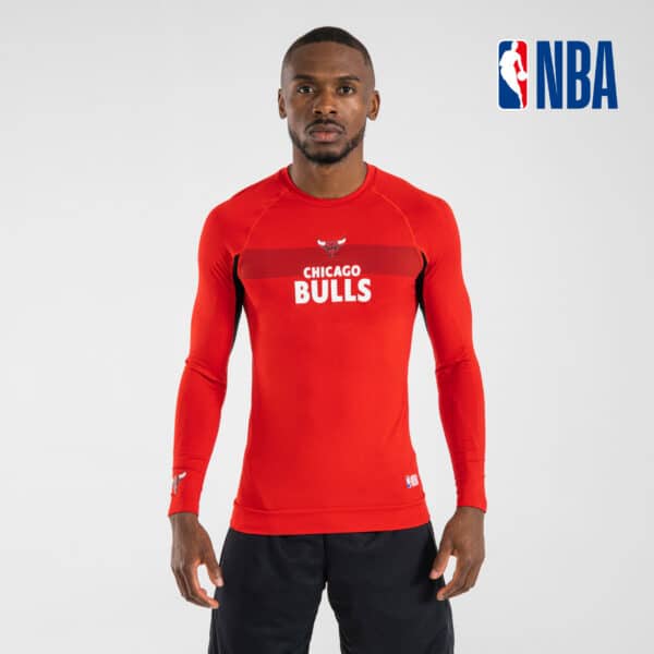 Funktionsshirt langarm UT500 NBA BULLS Damen/Herren rot