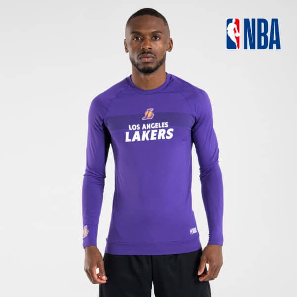 Funktionsshirt langarm UT500 NBA LAKERS Damen/Herren violett