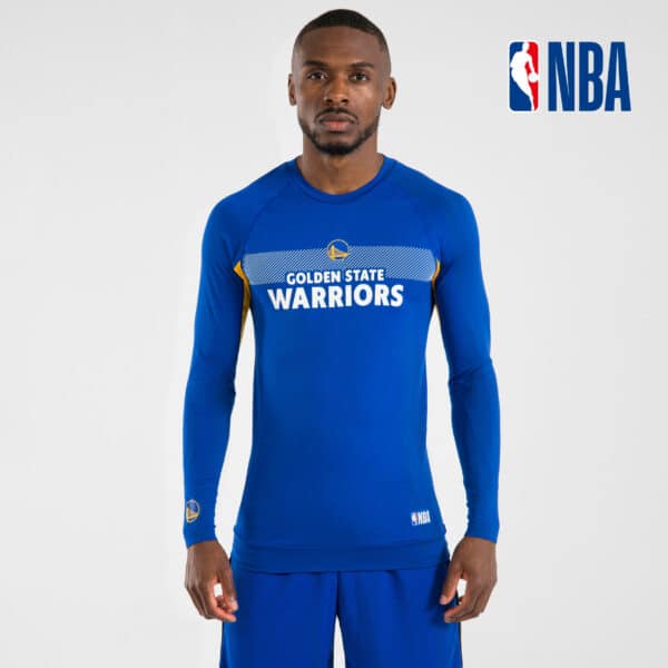 Funktionsshirt langarm UT500 NBA WARRIORS Damen/Herren blau