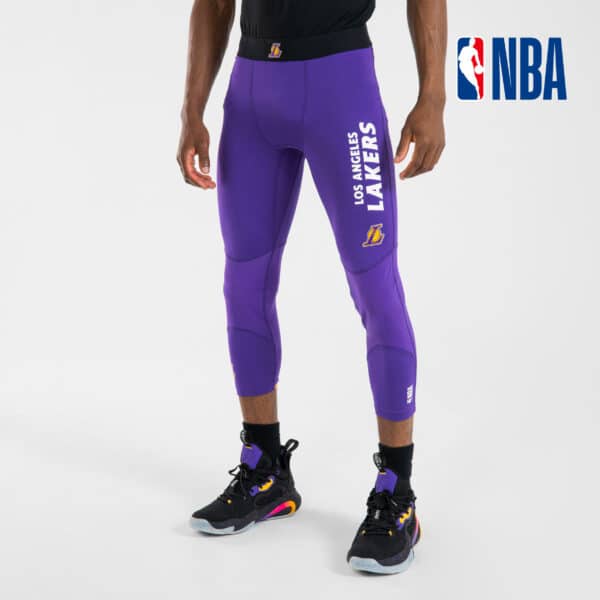 Funktionshose 3/4-Tights Basketball NBA Lakers Herren violett