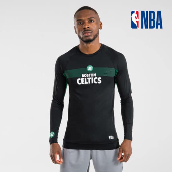 Funktionsshirt langarm UT500 NBA CELTICS Damen/Herren schwarz