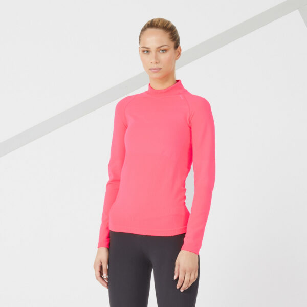 Laufshirt langarm Damen nahtlos - Skincare rosa