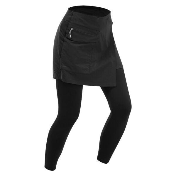 Rock mit Leggings Wandern NH500 Damen schwarz