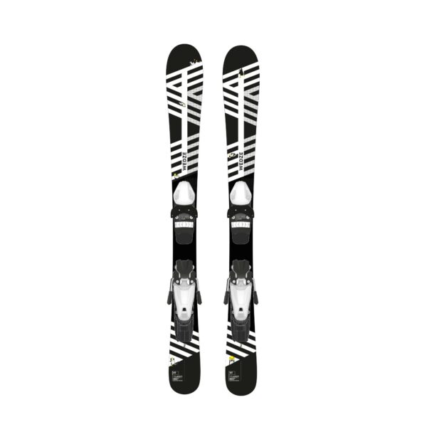 Ski mit Bindung Piste Kinder - Boost 500 Player schwarz/weiss